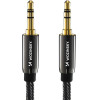 Wozinsky universal mini jack cable 2x AUX cable 2 m black - (WACMJB-2M)