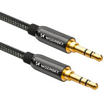 Wozinsky universal mini jack cable 2x AUX cable 3 m black - (WACMJB-3M)