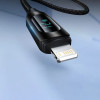 Wozinsky USB-A Cable - Lightning with LED Display 2.4A 1m - Black - (WUALC1)