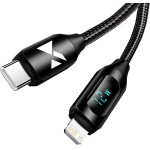 Wozinsky USB-A Cable - Lightning with LED Display 2.4A 2m - Black - (WUALC2)