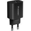 Wozinsky USB-A USB-C 20W wall charger - black - (WGWCB)