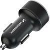 Wozinsky USB-C USB-A 36W car charger - black - (WDCCAC)