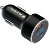 Wozinsky USB-C USB-A 36W car charger - black - (WDCCAC)