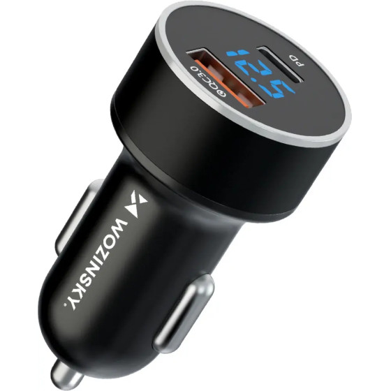 Wozinsky USB-C USB-A 36W car charger - black - (WDCCAC)