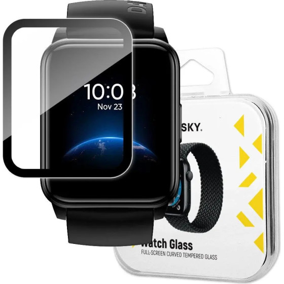 Wozinsky Watch Glass hybrid glass for Realme Watch 2 black