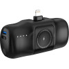 Wozinsky WF16-YLS 5000mAh 15W Lightning Mini Power Bank with Built-in USB-C Cable and Apple Watch Charger - Black - (WF16-YLS_BLA)