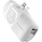 Wozinsky WF16-YLS 5000mAh 15W Lightning Mini Power Bank with Built-in USB-C Cable and Apple Watch Charger - White - (WF16-YLS_WHI)