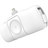 Wozinsky WF16-YLS 5000mAh 15W Lightning Mini Power Bank with Built-in USB-C Cable and Apple Watch Charger - White - (WF16-YLS_WHI)