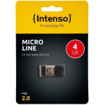 Intenso Usb 2.0 Stick 4GB Micro Line Black - (3500450)