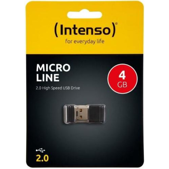 Intenso Usb 2.0 Stick 4GB Micro Line Black - (3500450)