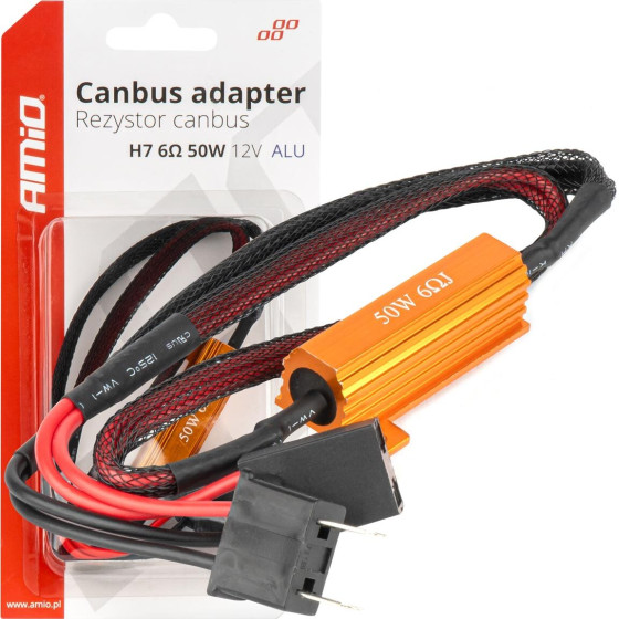 AMiO ��������� ��� ������ Led H7 12V 50W 6� (���������-������-CANCELLER) - 1 ���. - (04089)