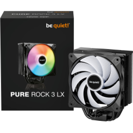 Bequiet Cpu Air Cooler Pure Rock 3 Lx 190W TDP, Intel Socket Lga 1851/1700/1200/1150/1151/1155, Amd AM4/AM5, 120MM Pwm Argb FAN, 3YW. - (BK040)