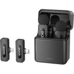 BOYA Mobile Wireless Mic For Android Iphone (USB-C & Lightning) 2 Person Vlog w Charging - (BY-V3 Combo)