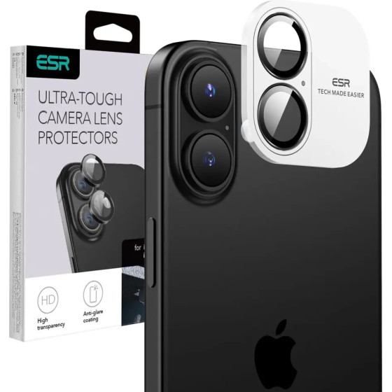 ESR Armorite Tempered Glass for iPhone 16 / 16 Plus Camera - Black - (25567-0)