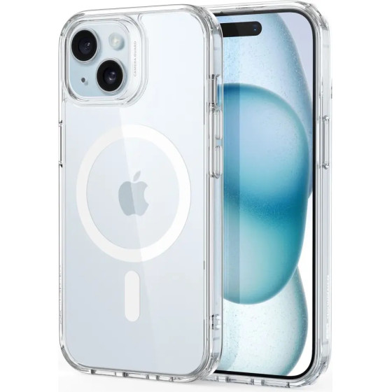 ESR Classic Hybrid Halolock Case with MagSafe for iPhone 15 - Clear - (23483-0)