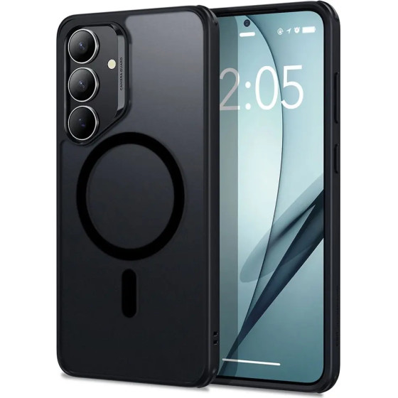 ESR Classic Hybrid Halolock MagSafe Case for Samsung Galaxy S25+ - Translucent Black - (27100-0)