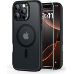 ESR Classic Hybrid Halolock MagSafe Case Set + Tempered Glass for iPhone 16 Pro Max - Semi-Transparent with Black Frame - (25544-0)