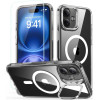 ESR Classic Hybrid Kickstand Halolock MagSafe Case Set + Tempered Glass for iPhone 16 PLUS - Clear - (25550-0)