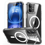 ESR Classic Hybrid Kickstand Halolock MagSafe Case Set + Tempered Glass for iPhone 16 PLUS - Clear - (25550-0)