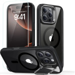 ESR Classic Hybrid Kickstand Halolock MagSafe Case Set + Tempered Glass for iPhone 16 Pro - Clear - (25553-0)