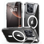ESR Classic Hybrid Kickstand Halolock MagSafe Case Set with Stand + Tempered Glass for iPhone 16 Pro - Clear - (25552-0)