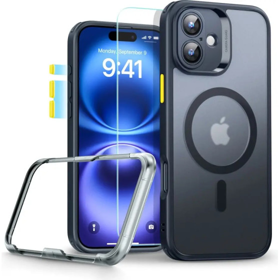 ESR Classic Pro Set Halolock MagSafe case for iPhone 16 - black - (27090-0)