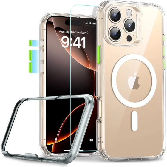 ESR Classic Pro Set Halolock MagSafe Case for iPhone 16 Pro - Clear - (27092-0)