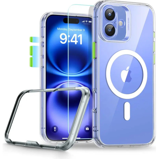 ESR Classic Pro Set Halolock MagSafe iPhone 16 Case - Clear - (27084-0)