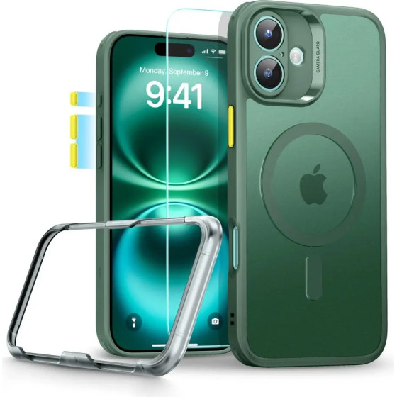 ESR Classic Pro Set Halolock MagSafe iPhone 16 Case - Green - (27091-0)
