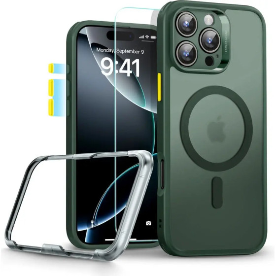 ESR Classic Pro Set Halolock MagSafe iPhone 16 Pro Case - Green - (27094-0)