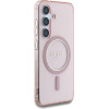 Guess Glitter Circle Classic Logo MagSafe Case for Samsung Galaxy S25 Pink - (GUE004340-0)