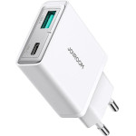 Joyroom 20W USB-A USB-C Super Slim Wall Charger - White - (JR-TCF14)