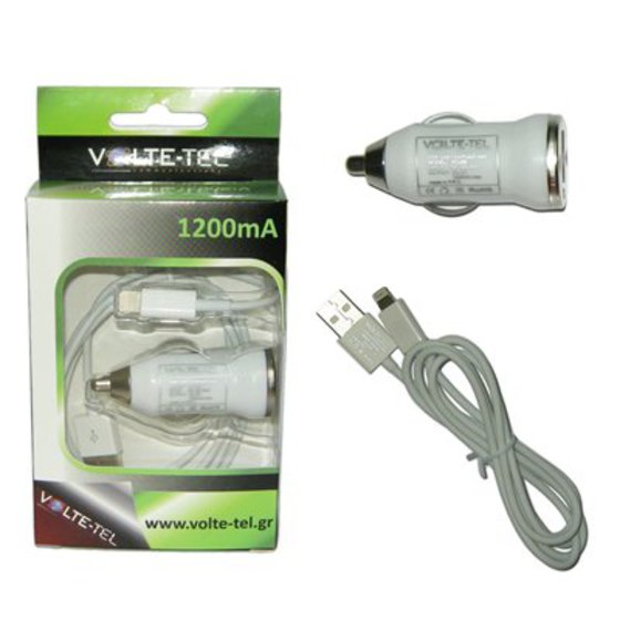 IPHONE 5 USB(���������-DATA VCD01+�.� VCU09 1200MA)WHITE VT