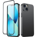 Joyroom 360 Full Case Front And Back Cover For Iphone 13 + Tempered Glass Screen Protector Black (JR-BP927 black) - (Joyroom JR-BP927 360� Full Case + Screen Protector (Through-Hole bore) iP13-6.1 inch-black)