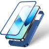 Joyroom 360 Full Case Front And Back Cover For Iphone 13 + Tempered Glass Screen Protector Blue (JR-BP927 blue) - (Joyroom JR-BP927 360� Full Case + Screen Protector (Through-Hole bore) iP13-6.1 inch-blue)