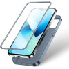 Joyroom 360 Full Case Front And Back Cover For Iphone 13 + Tempered Glass Screen Protector Grey (JR-BP927 tranish) - (Joyroom JR-BP927 360� Full Case + Screen Protector (Through-Hole bore) iP13-6.1 inch-tarnish)