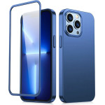 Joyroom 360 Full Case Front And Back Cover For Iphone 13 Pro + Tempered Glass Screen Protector Blue (JR-BP935 blue) - (Joyroom JR-BP935 360� Full Case + Screen Protector (Through-Hole bore) iP13 pro-6.1 inch-blue)