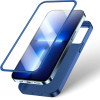 Joyroom 360 Full Case Front And Back Cover For Iphone 13 Pro + Tempered Glass Screen Protector Blue (JR-BP935 blue) - (Joyroom JR-BP935 360� Full Case + Screen Protector (Through-Hole bore) iP13 pro-6.1 inch-blue)