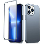 Joyroom 360 Full Case Front And Back Cover For Iphone 13 Pro + Tempered Glass Screen Protector Grey (JR-BP935 tranish) - (Joyroom JR-BP935 360� Full Case + Screen Protector (Through-Hole bore) iP13 pro-6.1 inch-tarnish)