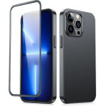 Joyroom 360 Full Case Front And Back Cover For Iphone 13 Pro Max + Tempered Glass Screen Protector Black (JR-BP928 black) - (Joyroom JR-BP928 360� Full Case + Screen Protector (Through-Hole bore)-6.7''-black)