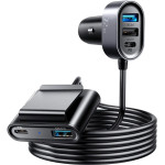 Joyroom Car Charger 2xPd + 2xQC3.0 72W 1.5m Black (JR-CL05) - (Joyroom JR-CL05 72W 5 Port Multi-Port (2PD+3QC3.0) Fast Car Charger 1.5M Black)