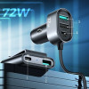 Joyroom Car Charger 2xPd + 2xQC3.0 72W 1.5m Black (JR-CL05) - (Joyroom JR-CL05 72W 5 Port Multi-Port (2PD+3QC3.0) Fast Car Charger 1.5M Black)