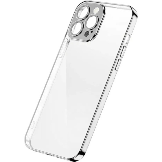 Joyroom Chery Mirror Case Cover For Iphone 13 Pro Metallic Frame Silver (JR-BP908 silver) - (Joyroom JR-BP908 Cherymirror (electroplate)(With Screen protector)-iP13 pro-6.1 inch-silver)
