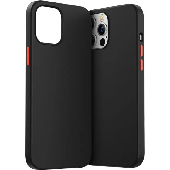 Joyroom Color Series Case For Iphone 12 Pro Max Black (JR-BP800) - (Joyroom JR-BP800 Color Series Protective Shell iP12 Pro Max-6.7 Inches black)