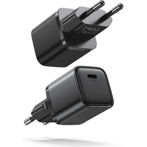 Joyroom Fast Wall Charger Usb Type C 20W Power Delivery Quick Charge 3.0 Afc Black (L-P202) - (Joyroom L-P202 Travel Series 20W Mini Fast Charger Eu Black)