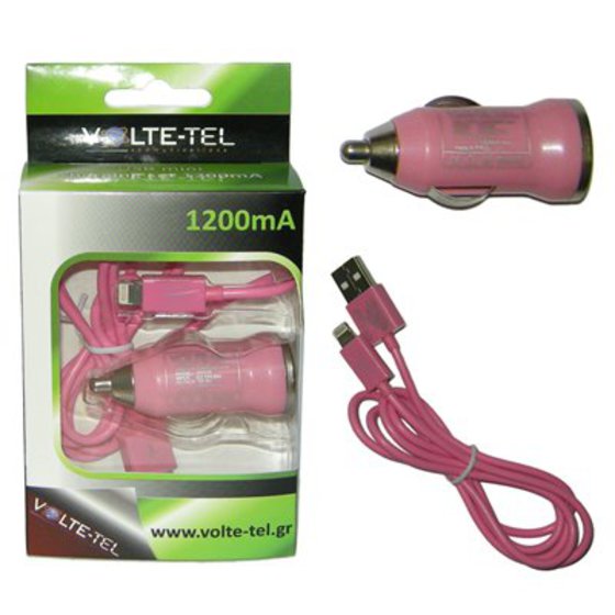 IPHONE 5 USB(��������-DATA VCD01+�.� VCU09 1200MA)PINK VT