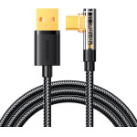 Joyroom Gaming Cable USB-C (angled) / USB-A (straight) 3A 1.2 m - Black - (S-UC027A6)