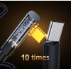 Joyroom Gaming Cable USB-C (angled) / USB-A (straight) 3A 1.2 m - Black - (S-UC027A6)