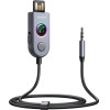 Joyroom JR-CB6 Wireless Car Receiver - Gray - (Joyroom Jr CB6 Car B Series Wireless Receiver Dark Gray)