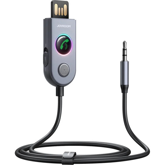 Joyroom JR-CB6 Wireless Car Receiver - Gray - (Joyroom Jr CB6 Car B Series Wireless Receiver Dark Gray)